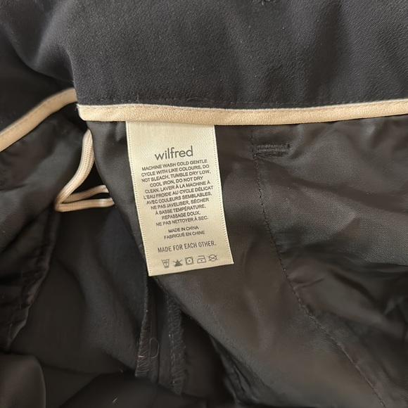 🔥🔥🔥Aritzia Wilfred Tie Waist Black Trousers Pants - Picture 7 of 8